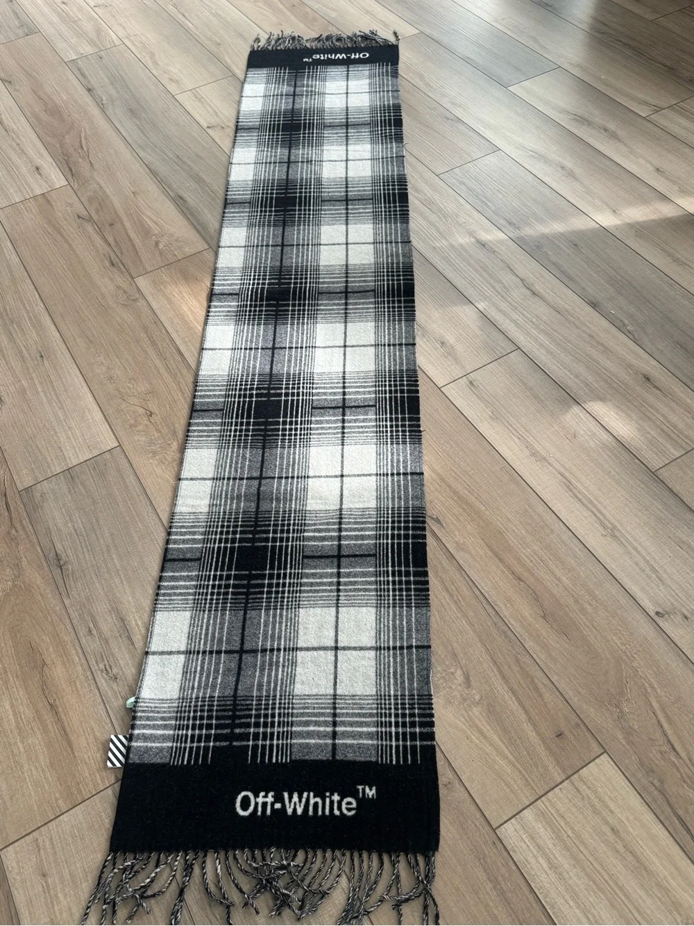 Off-White c/o Virgil Abloh Main Label 2013 Plaid Fringe Scarf